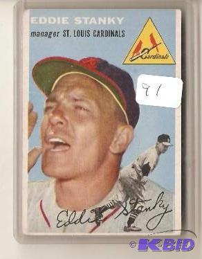 lot 91 image: 1953 Topps  Eddie Stanky
