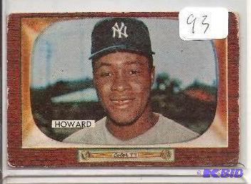 lot 93 image: 1955 Bowman Elston Howard Rookie Card