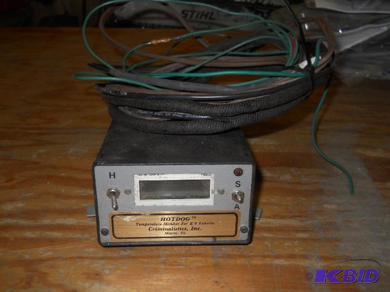 lot 39 image: HotDog Temperature Monitor for K9 Police Vehicles.