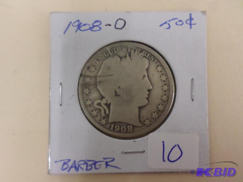 1908-O Barber Half Dollar...