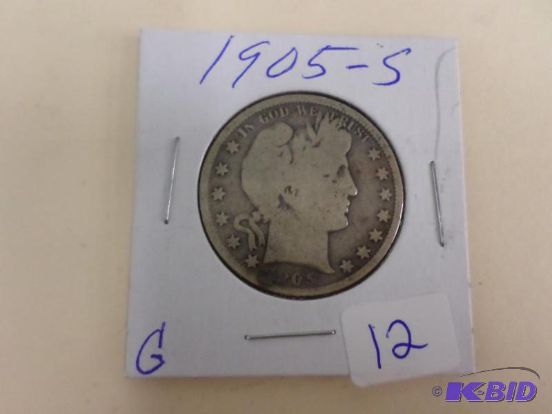 1905-S Barber Half Dollar...