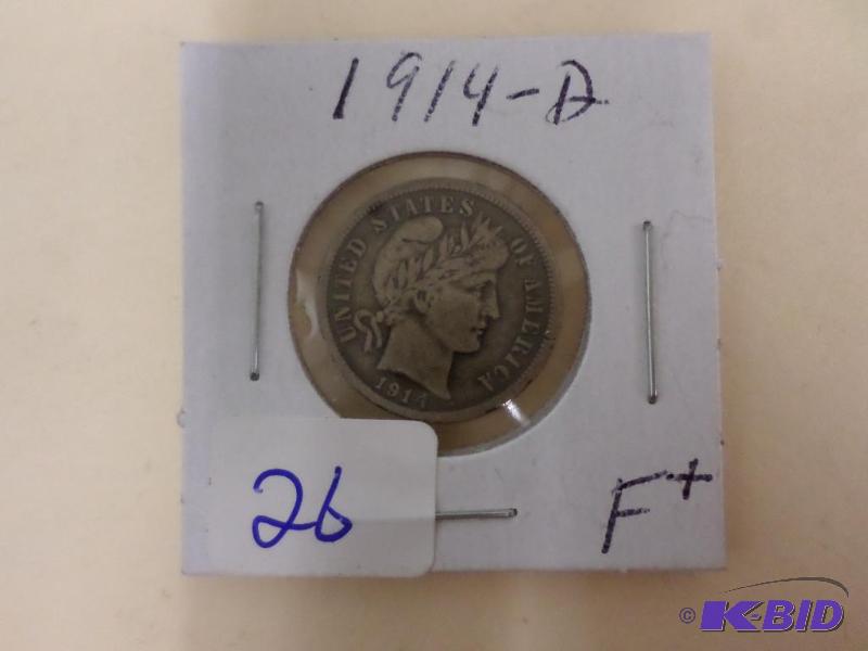 1914-D Barber Dime...