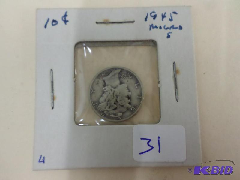 1945 &quotMicro S&quot Mercury Dime...