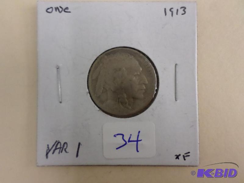 1913 Buffalo Nickel, Variety 1...