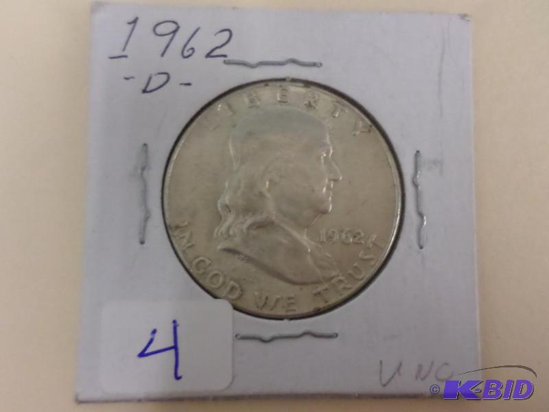 1962-D Franklin BU Half Dollar...