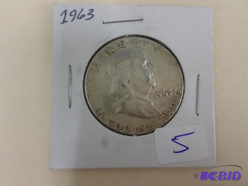 1963 Franklin Half Dollar, EFAU...