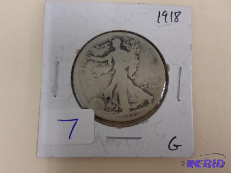 1918 Liberty Standing Half Dollar...