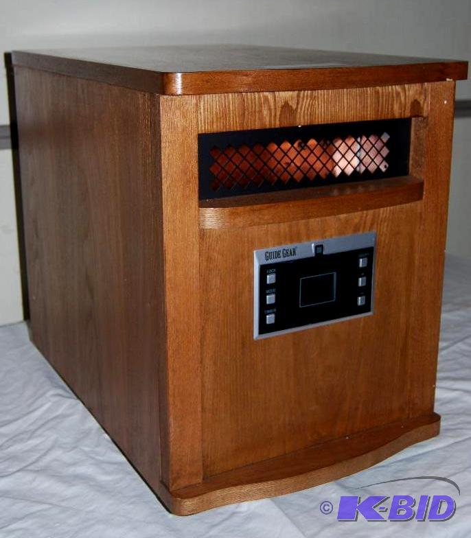lot 16 image: 1500W Infrared Heater, all wood cabinet, 6 in...