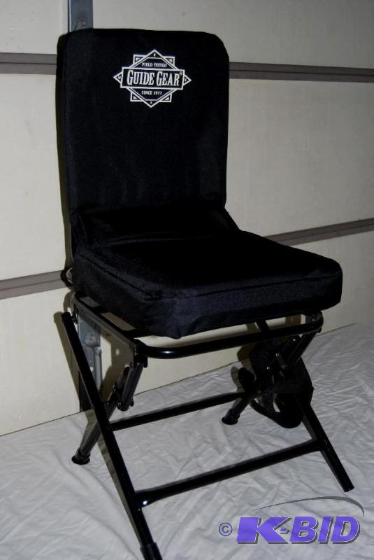 lot 24 image: Swivel Blind Chair, oversized padded seat, su...