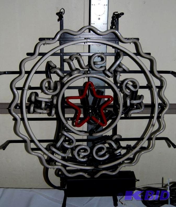 lot 34 image: Heineken Neon Hanging Window Beer Sign, doesn...
