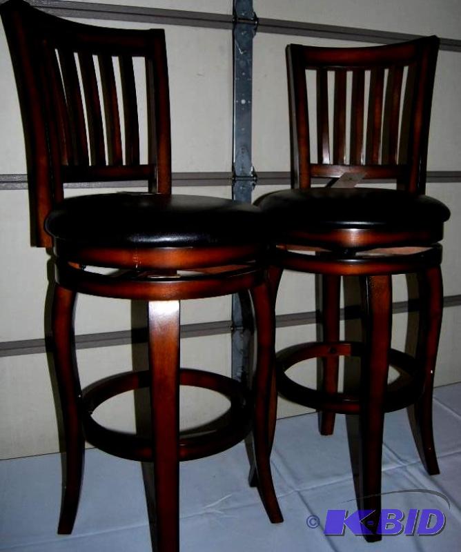 lot 38 image: Pair of Castle Creek Swivel Barstools, 29 s...