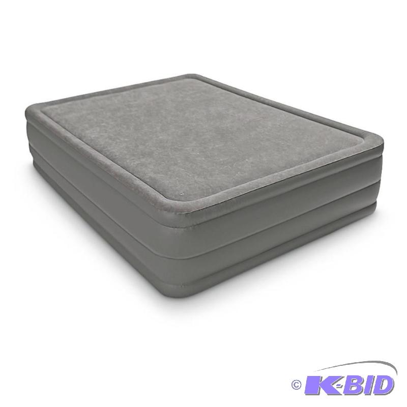 lot 56 image: Intex Queen Size Foam Top Air Bed, velvet sur...