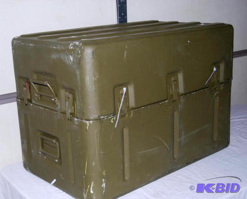 lot 65 image: U.S. Military Aluminum XL Medical Storage Che...