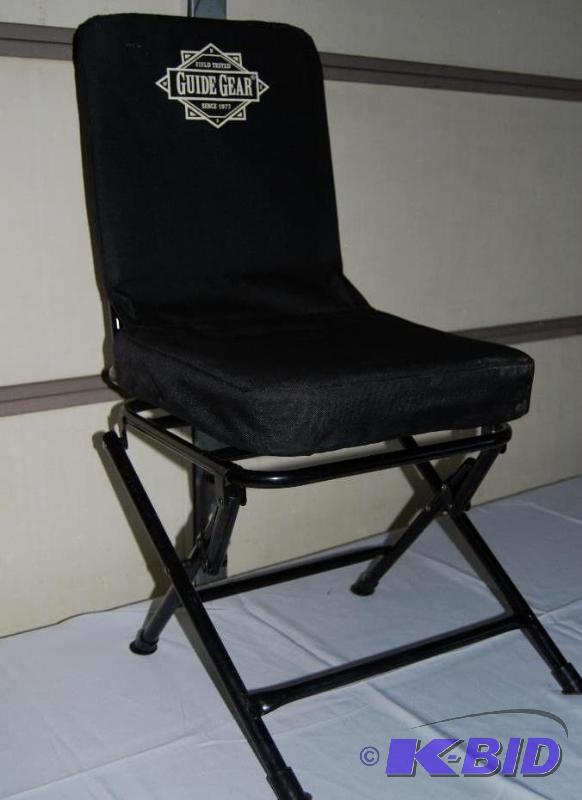lot 74 image: Swivel Blind Chair, oversized padded seat, su...