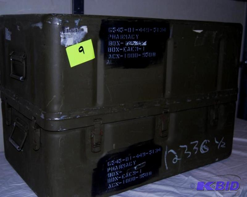 lot 9 image: U.S. Military Aluminum XL Medical Storage Che...