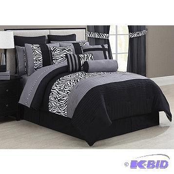New Alcove Midnight 30pc King Comforter Set -...