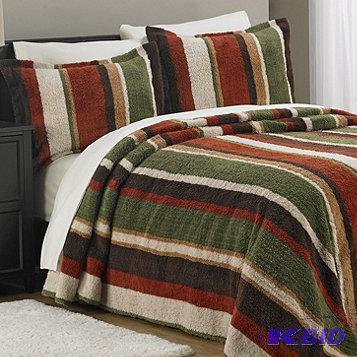 New Uptown Stripe Chenille Queen 3pc Bedsprea...