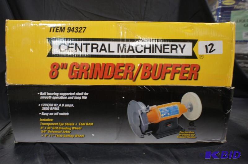 lot 12 image: New Central Machinery 8" Grinder  Buffe...