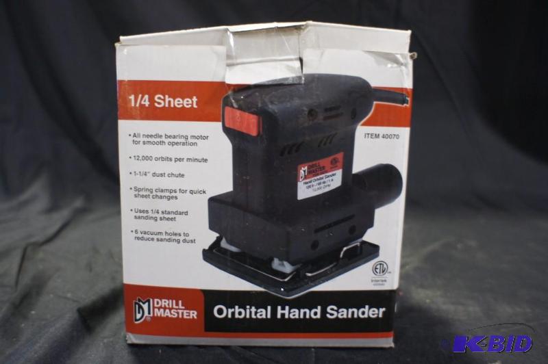 lot 16 image: Drill Master Orbital Hand Sander - (used) - T...
