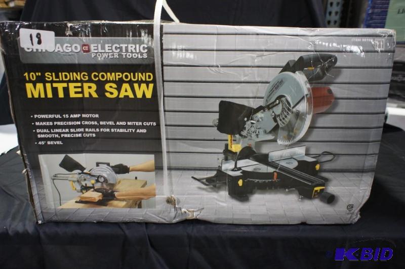 lot 18 image: New Chicago Electric 10" Compound Miter ...