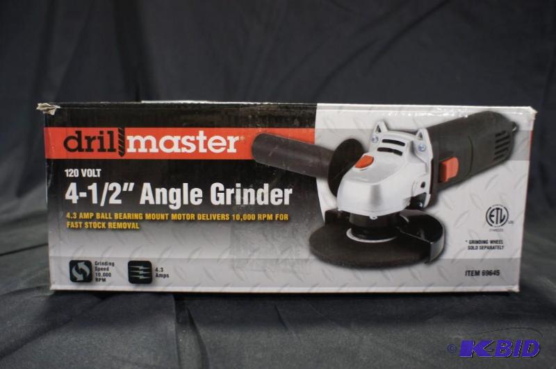 lot 24 image: Drill Master 4.5" Angle Grinder - (used)...