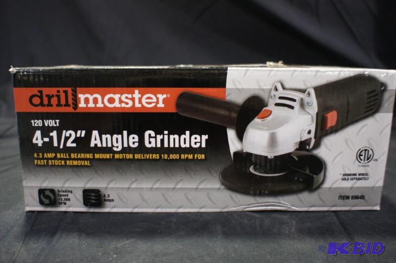 lot 35 image: New Drill Master 120 volt 4.5" Angle Gri...