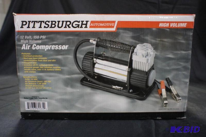 lot 4 image: New Pittsburgh Electric 12 Volt Air Compresso...