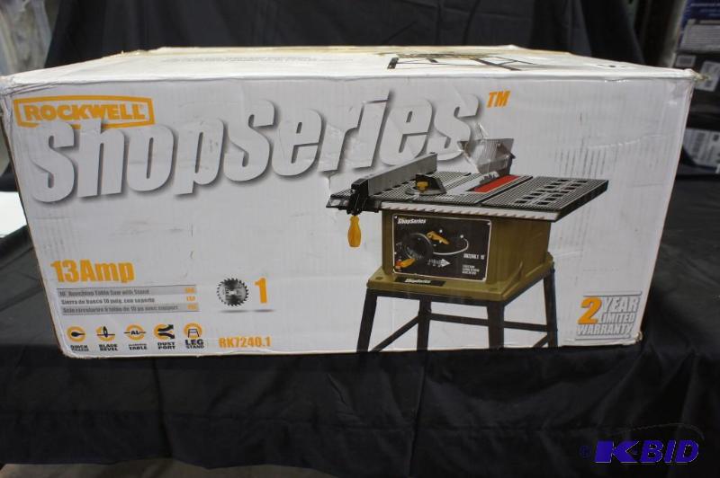 lot 50 image: New Rockwall 10" table Saw with Stand - ...