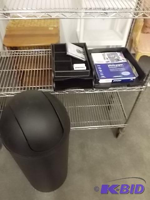 Black Trash Bin &amp Office Related, Paper T...