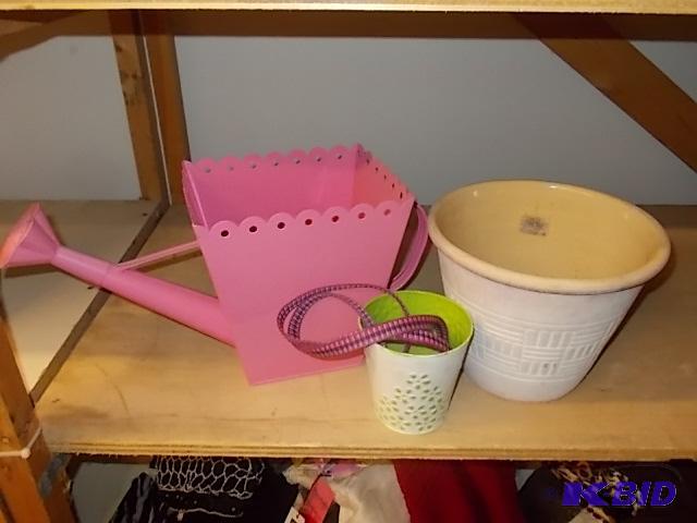 Pink Watering Can, Ceramic Plant Pot, Small M...