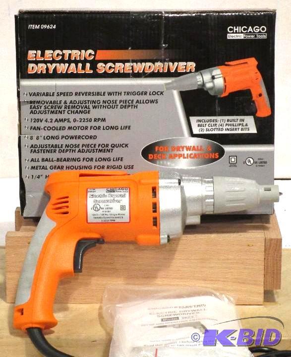 lot 16 image: 4.2 Amp Heavy Duty Drywall Variable Speed Reversible Screwdriver