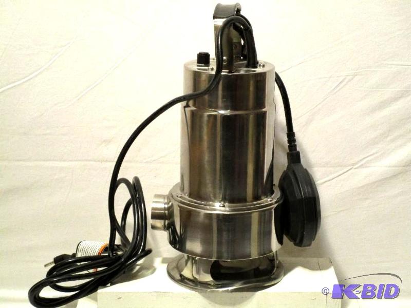 lot 65 image: 1 Horsepower Submersible Dirty Water Pump with Float