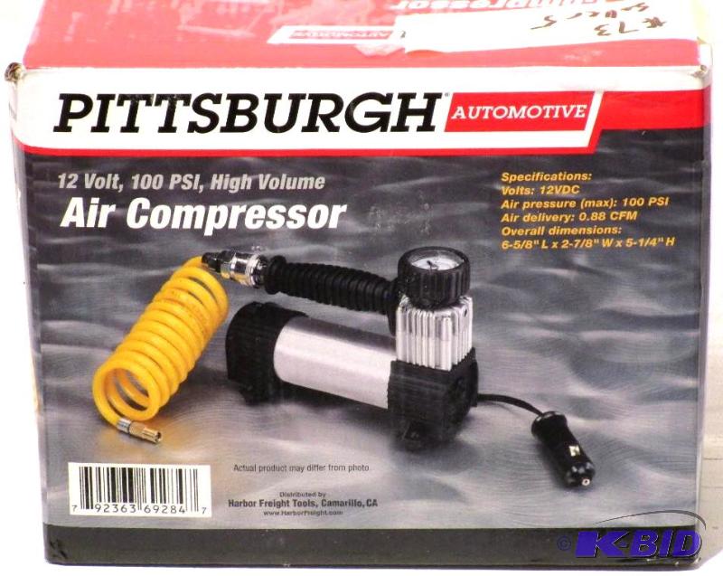 lot 73 image: 12V 100 PSI High Volume Air Compressor