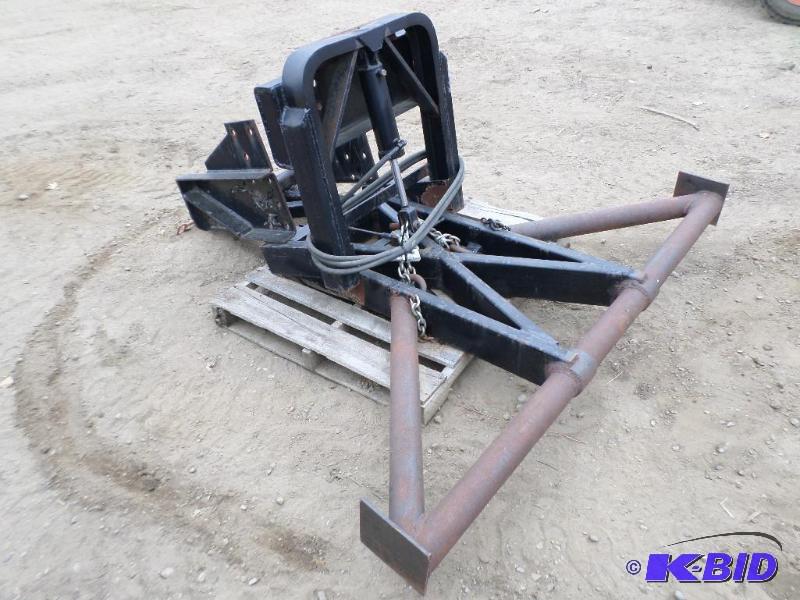 lot 3 image: Custom Built Snow-Pusher Mount For John Deere...