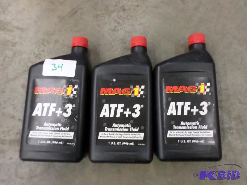 lot 34 image: (3) Quarts Of Mag1 ATF3 Automatic Transmissi...