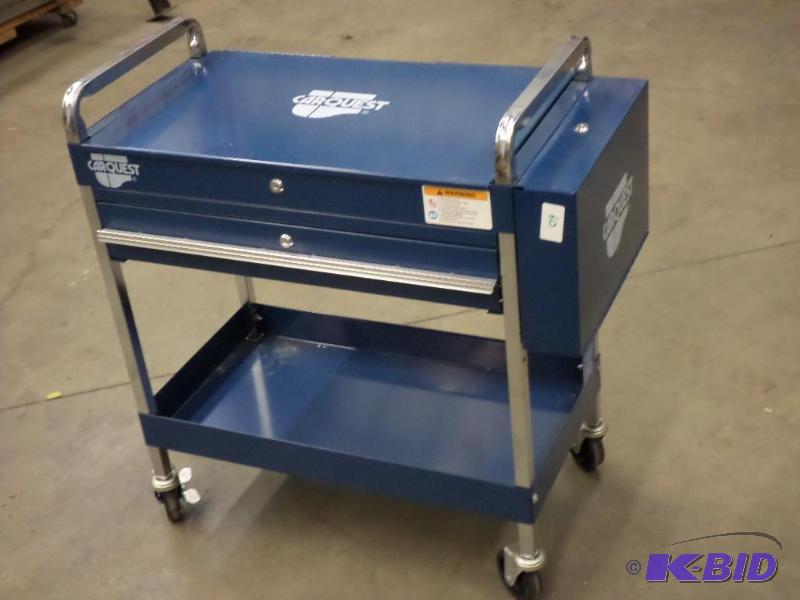 lot 60 image: Like New Carquest Rolling Work Station With L...