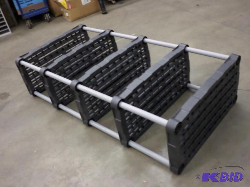 lot 62 image: Rubbermaid 6ft 5-Level Organizer Rack...