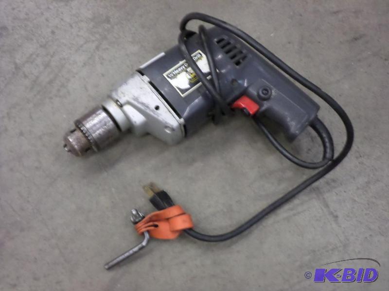 lot 64 image: 12" Heavy Duty Electric Drill...
