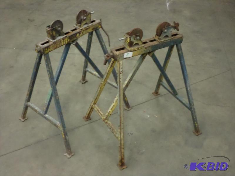 lot 8 image: (2) Commercial Steel PipeConduit Roller Clam...