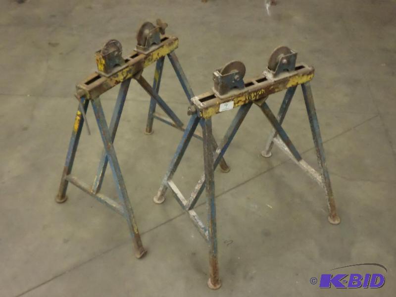 lot 9 image: (2) Commercial Steel PipeConduit Roller Clam...