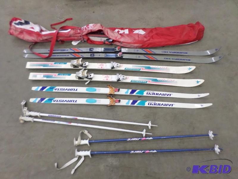 lot 91 image: Lot Of Skis & Ski Poles...