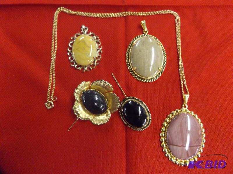 Stone Pendants, Stone Broaches