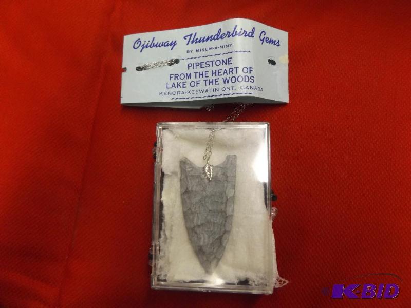 Arrowhead Stone Pendant on Silver Chain
