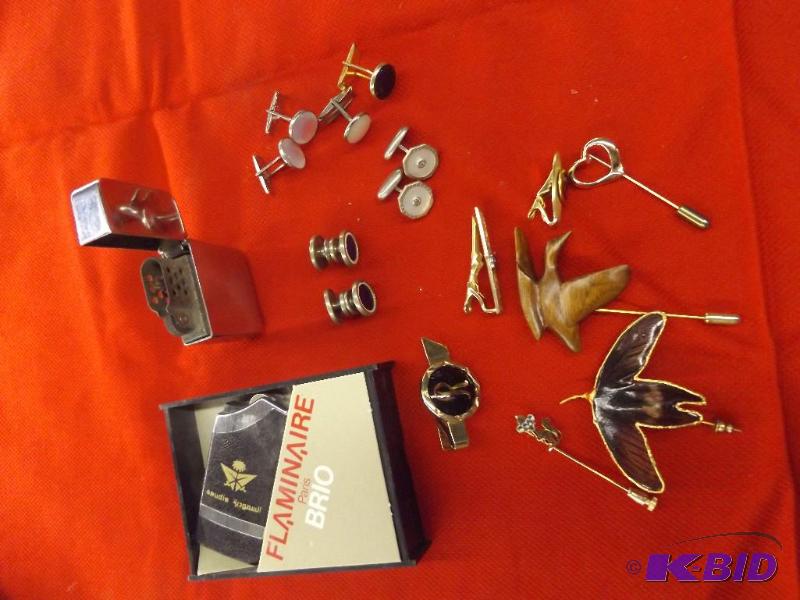 Antique Tie Pins, Tie Clips, Cuff Links, Antique Lighters