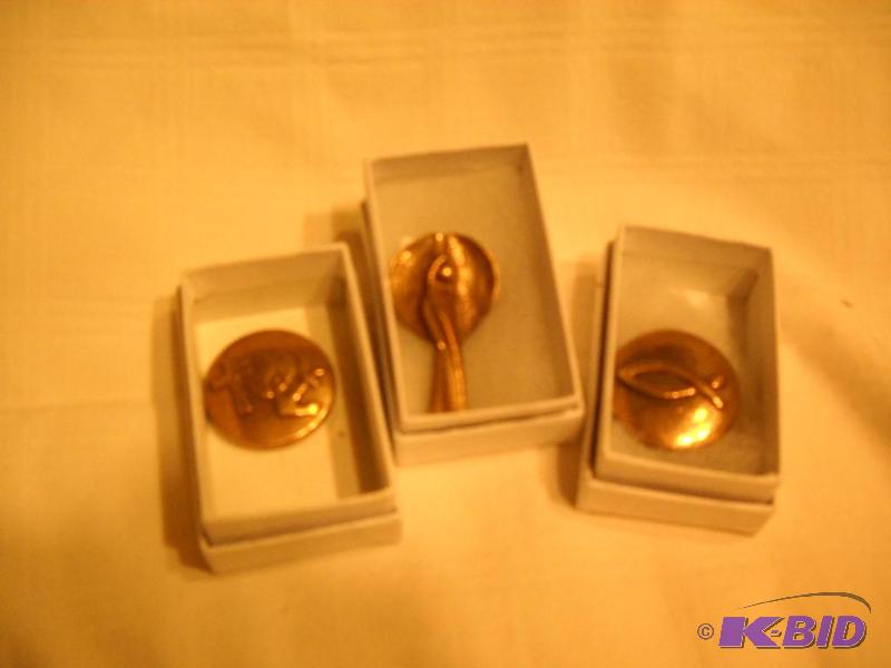 (3) New Pewter Pocket Prayer Icons, made in G...