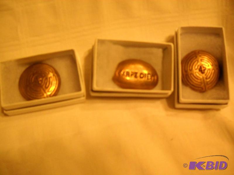 (3) New Pewter Pocket Prayer Icons, made in G...