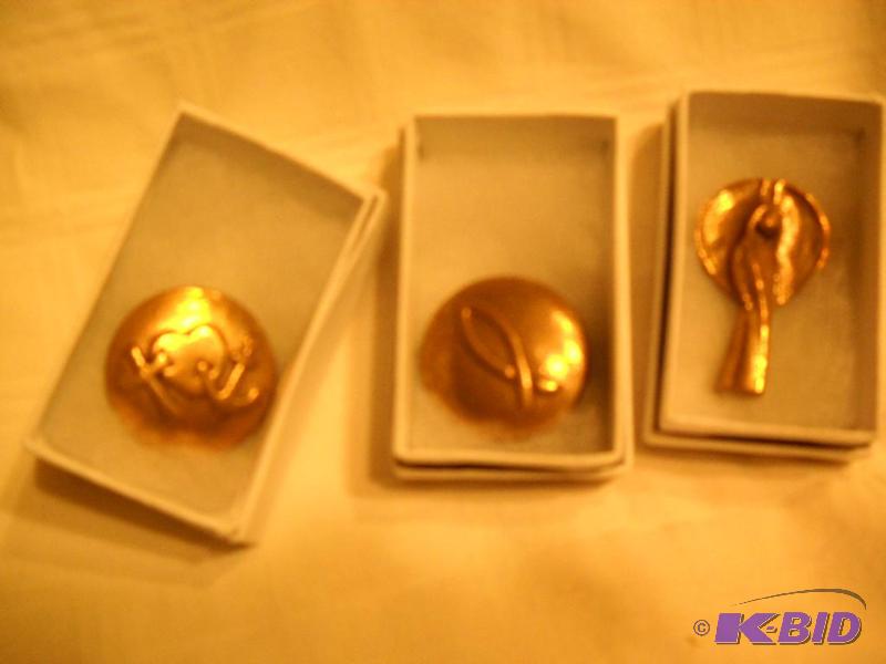 (3) New Pewter Pocket Prayer Icons, made in G...