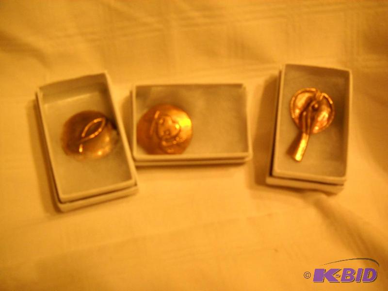 (3) New Pewter Pocket Prayer Icons, made in G...
