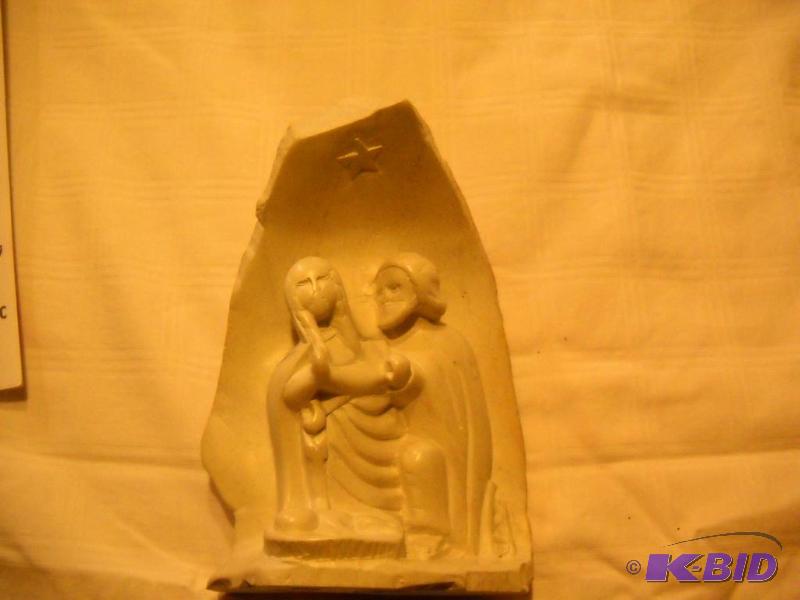 New 7&quot H x 5&quot W Hand Carved Stone m...