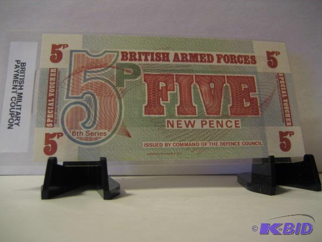 lot 154 image: BRITISH MILITARY PAYMENT COUPON...